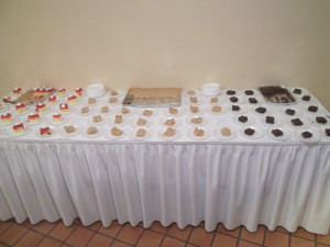 dessert table
